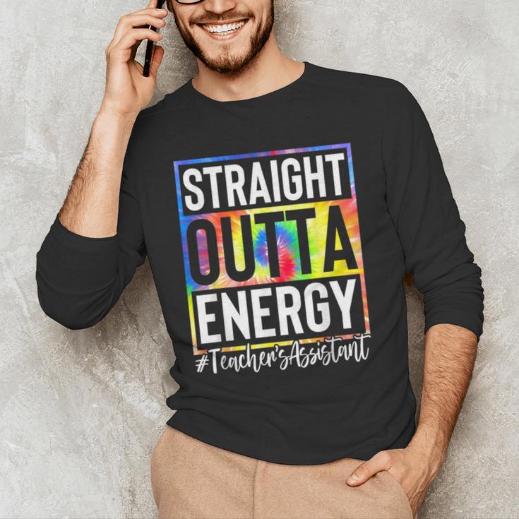 Teacher's Assistant Straight Outta Energy Teaching Tie Dye For Men Women Men's Long Sleeve T-Shirt, novelty gifts, funny gifts Teacher's Assistant Straight Outta Energy Teaching Tie Dye For Men Women Men's Long Sleeve T-Shirt, novelty gifts, funny gifts