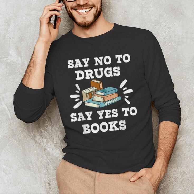 Teachers Red Ribbon Week Say No To Drugs Say Yes To Books Men's Long Sleeve T-Shirt, novelty gifts, funny gifts Teachers Red Ribbon Week Say No To Drugs Say Yes To Books Men's Long Sleeve T-Shirt, novelty gifts, funny gifts