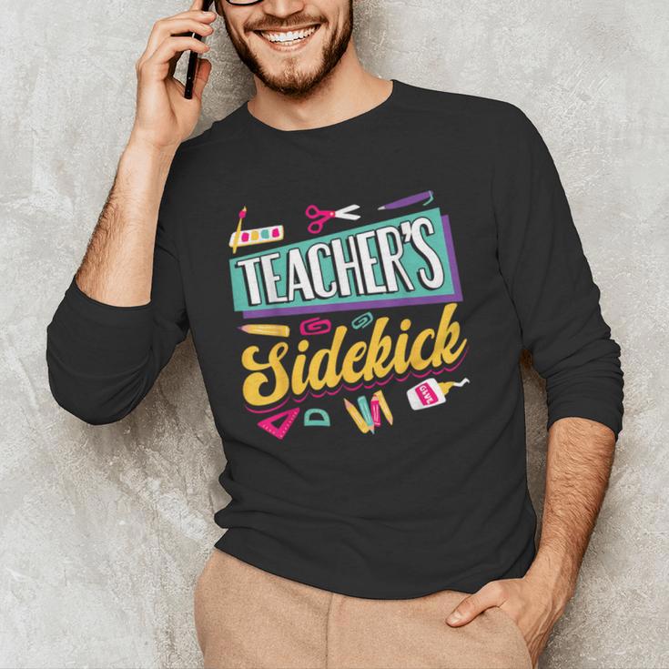 Teacher's Sidekick Teacher Assisting Teaching Assistant Men's Long Sleeve T-Shirt, novelty gifts, funny gifts Teacher's Sidekick Teacher Assisting Teaching Assistant Men's Long Sleeve T-Shirt, novelty gifts, funny gifts