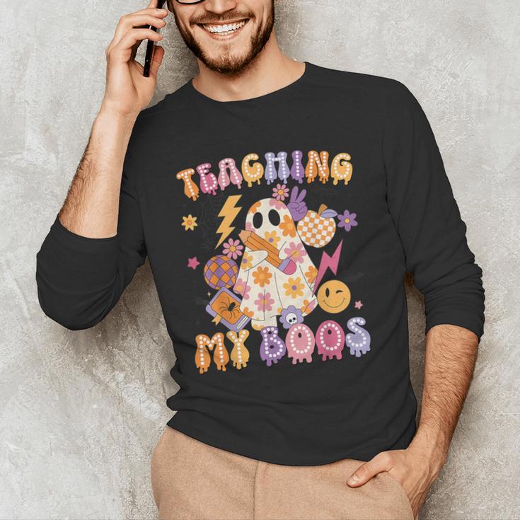 Teaching My Boos Ghost Halloween Costumes Teacher Men Women Men's Long Sleeve T-Shirt, novelty gifts, funny gifts Teaching My Boos Ghost Halloween Costumes Teacher Men Women Men's Long Sleeve T-Shirt, novelty gifts, funny gifts
