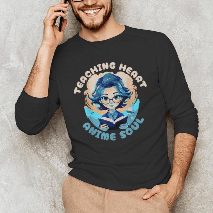 Teaching Heart Anime Soul Teacher Otaku Manga Men's Long Sleeve T-Shirt, novelty gifts, funny gifts Teaching Heart Anime Soul Teacher Otaku Manga Men's Long Sleeve T-Shirt, novelty gifts, funny gifts