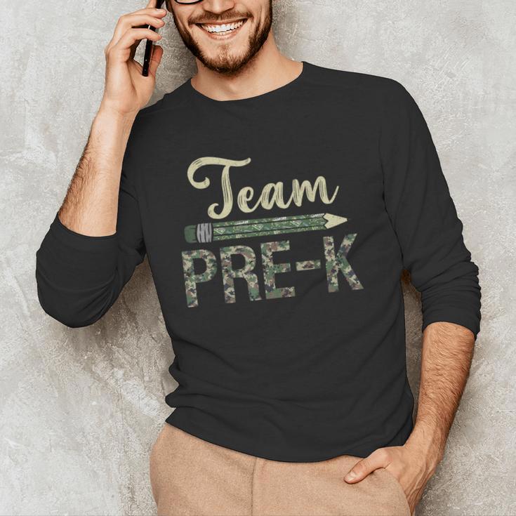 Team Pre-K Camo Pre-K Teacher Camouflage Men's Long Sleeve T-Shirt, novelty gifts, funny gifts Team Pre-K Camo Pre-K Teacher Camouflage Men's Long Sleeve T-Shirt, novelty gifts, funny gifts