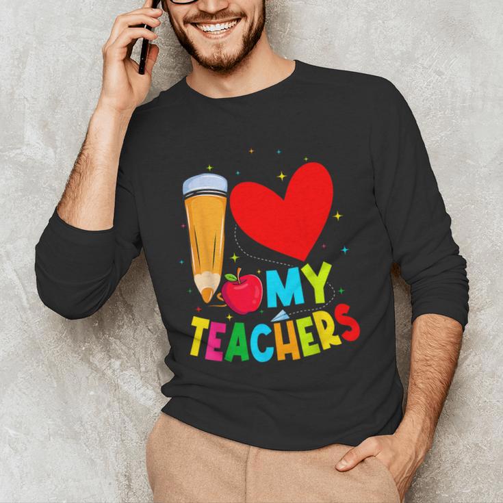 Teens Graduation I Heart My Teachers I Love My Teachers Men's Long Sleeve T-Shirt, novelty gifts, funny gifts