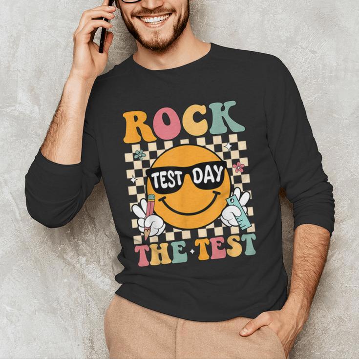 Test Day Rock The Test Teacher Testing Day You Got This Men's Long Sleeve T-Shirt, novelty gifts, funny gifts Test Day Rock The Test Teacher Testing Day You Got This Men's Long Sleeve T-Shirt, novelty gifts, funny gifts