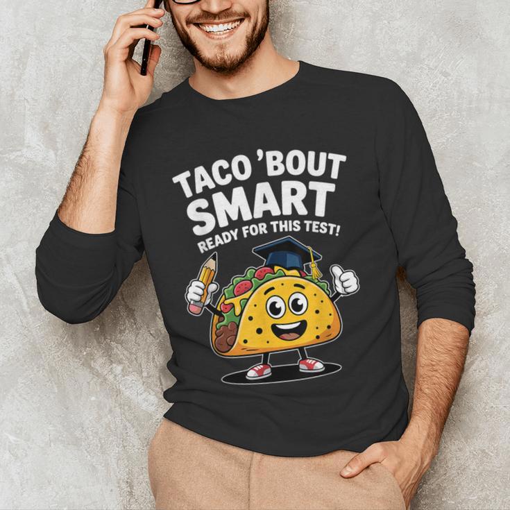 Test Day Teacher Shirt Motivational Testing Day Taco Testing Men's Long Sleeve T-Shirt, novelty gifts, funny gifts