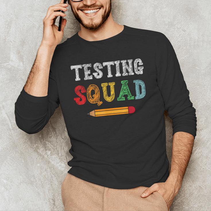 Testing Squad Costume Test Day Teacher Student School Men's Long Sleeve T-Shirt, novelty gifts, funny gifts Testing Squad Costume Test Day Teacher Student School Men's Long Sleeve T-Shirt, novelty gifts, funny gifts