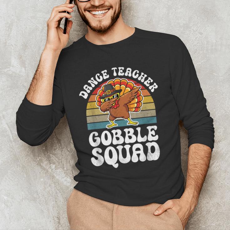 Thanksgiving Dance Teacher Gobble Squad Turkey Men's Long Sleeve T-Shirt, novelty gifts, funny gifts Thanksgiving Dance Teacher Gobble Squad Turkey Men's Long Sleeve T-Shirt, novelty gifts, funny gifts