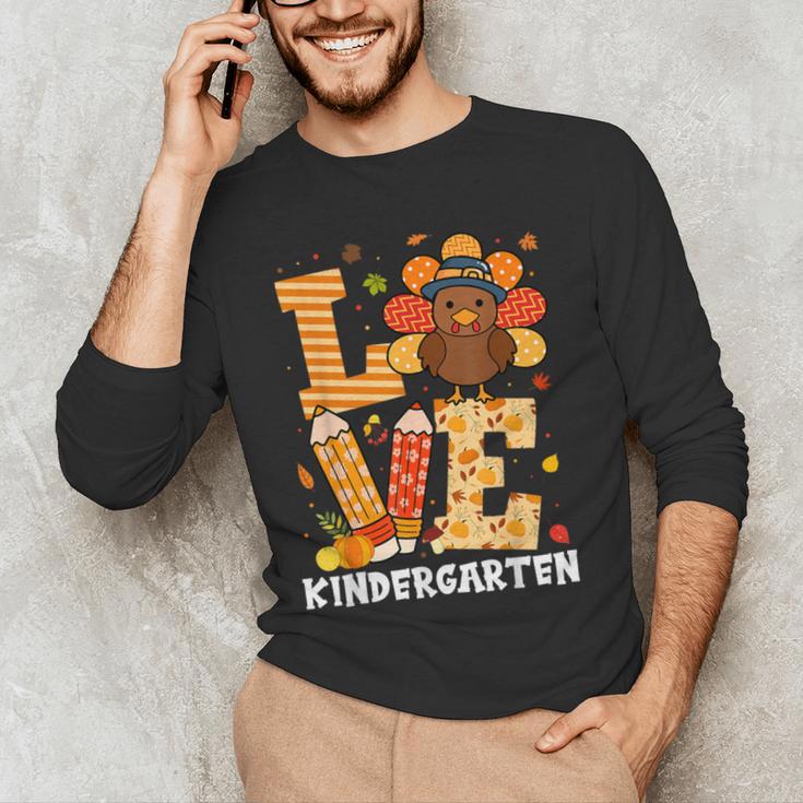 Thanksgiving Love Kindergarten Teacher Turkey Autumn Fall Men's Long Sleeve T-Shirt, novelty gifts, funny gifts Thanksgiving Love Kindergarten Teacher Turkey Autumn Fall Men's Long Sleeve T-Shirt, novelty gifts, funny gifts