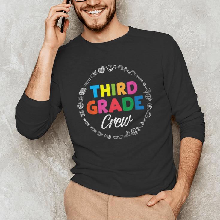 Third Grade Crew First Day Of School 3rd Grade Teacher Men's Long Sleeve T-Shirt, novelty gifts, funny gifts Third Grade Crew First Day Of School 3rd Grade Teacher Men's Long Sleeve T-Shirt, novelty gifts, funny gifts