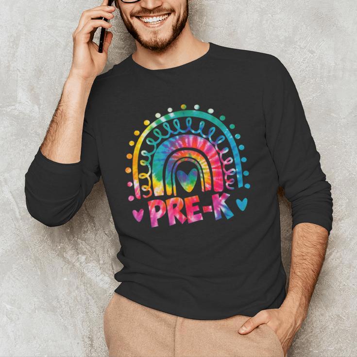 Tie Dye Prek Teacher Rainbow Preschool Back To School Girl Men's Long Sleeve T-Shirt, novelty gifts, funny gifts Tie Dye Prek Teacher Rainbow Preschool Back To School Girl Men's Long Sleeve T-Shirt, novelty gifts, funny gifts