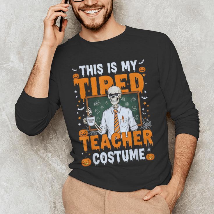 This Is My Tired Teacher Costume Halloween Costumes Men's Long Sleeve T-Shirt, novelty gifts, funny gifts This Is My Tired Teacher Costume Halloween Costumes Men's Long Sleeve T-Shirt, novelty gifts, funny gifts