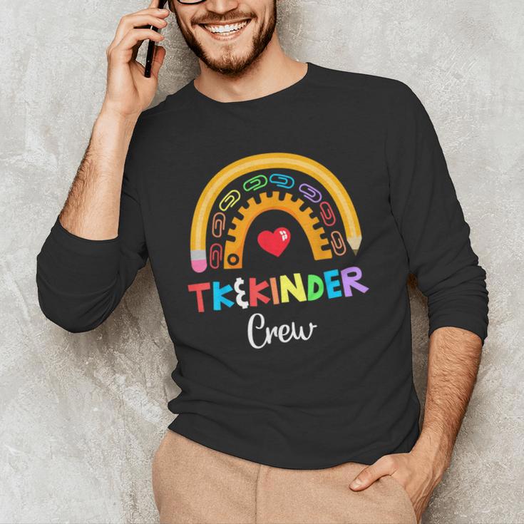 TK And Kinder Crew TK Teacher Transitional Kindergarten PreK Men's Long Sleeve T-Shirt, novelty gifts, funny gifts