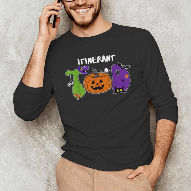 TOD Itinerant Teacher Of The Deaf Halloween ASL Interpreters Men's Long Sleeve T-Shirt, novelty gifts, funny gifts
