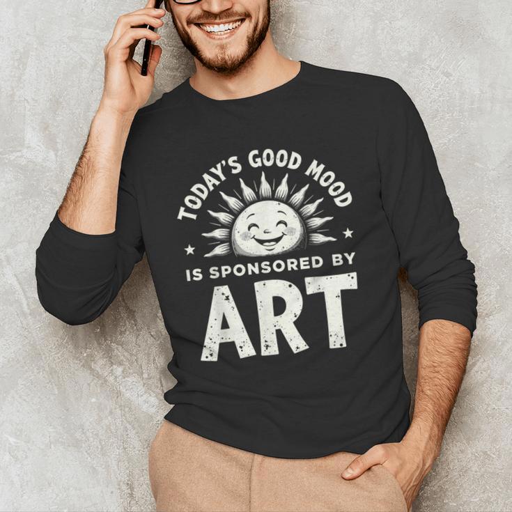 Today’s Good Mood Is Sponsored By Art Teacher Sun Tee Men's Long Sleeve T-Shirt, novelty gifts, funny gifts