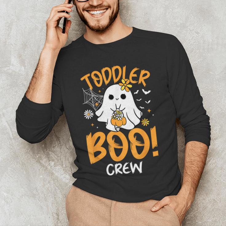 Toddler Boo Crew Babysitters Daycare Teacher Halloween Party Men's Long Sleeve T-Shirt, novelty gifts, funny gifts