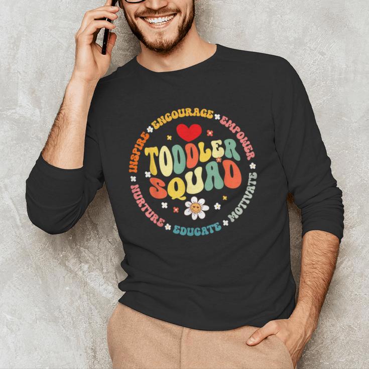 Toddler Squad Pre-K Teacher Pre School Back To School Men's Long Sleeve T-Shirt, novelty gifts, funny gifts Toddler Squad Pre-K Teacher Pre School Back To School Men's Long Sleeve T-Shirt, novelty gifts, funny gifts