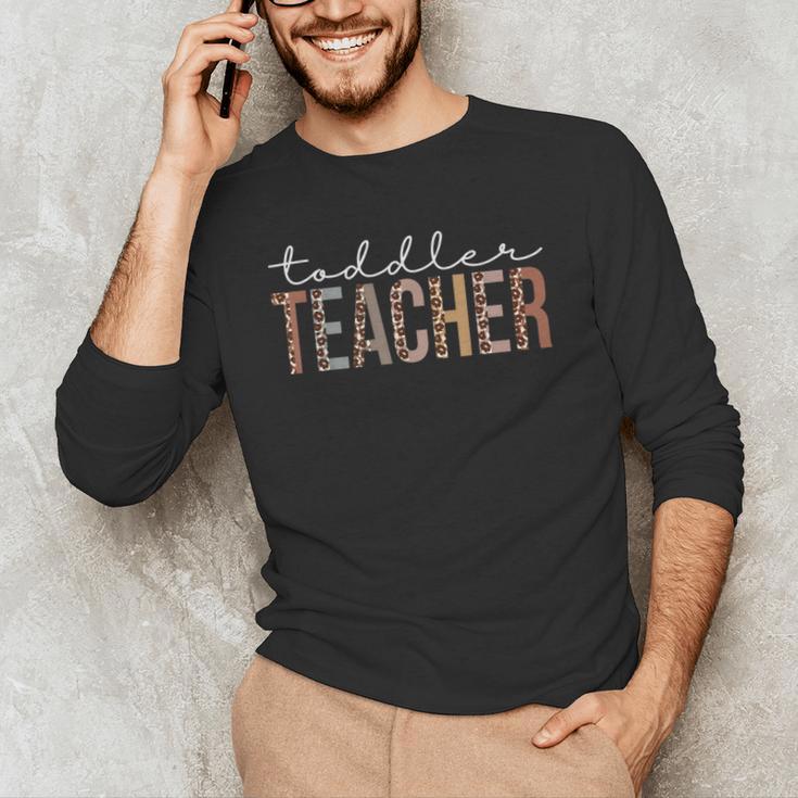Toddler Teacher Leopard Appreciation For Women For Work Men's Long Sleeve T-Shirt, novelty gifts, funny gifts Toddler Teacher Leopard Appreciation For Women For Work Men's Long Sleeve T-Shirt, novelty gifts, funny gifts