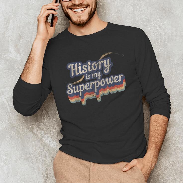 History Is My Superpower History Teacher Shirt T-Shirt Men's Long Sleeve T-Shirt, novelty gifts, funny gifts History Is My Superpower History Teacher Shirt T-Shirt Men's Long Sleeve T-Shirt, novelty gifts, funny gifts