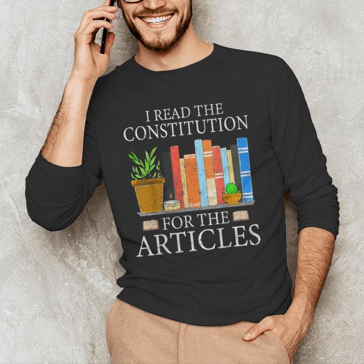 History Teacher I Read The Constitution For The Articles For Men Women Men's Long Sleeve T-Shirt, novelty gifts, funny gifts