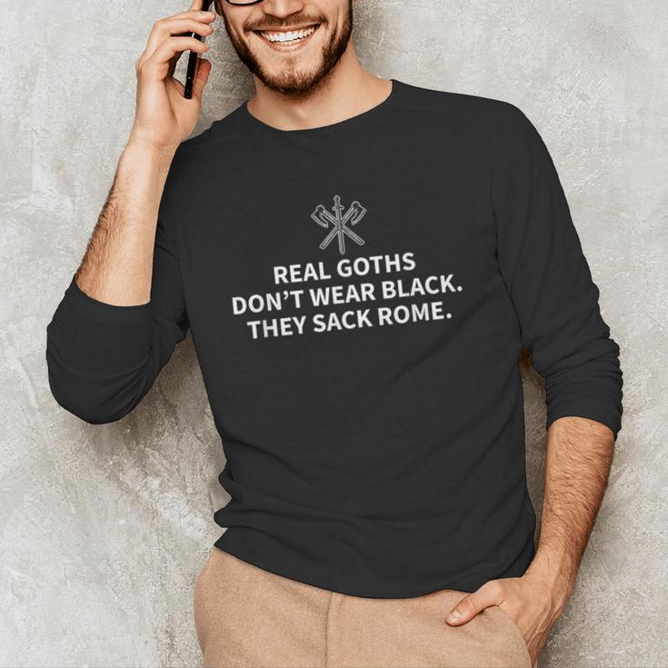 History Teacher Real Goths Sack Rome Men's Long Sleeve T-Shirt, novelty gifts, funny gifts