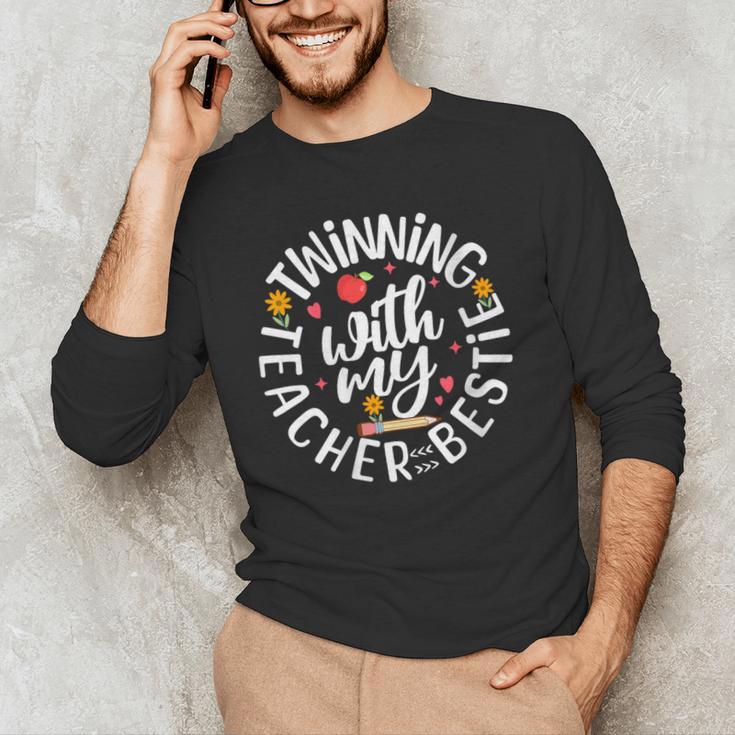 Twin Day For Spirit Week Teacher Bestie Matching Men's Long Sleeve T-Shirt, novelty gifts, funny gifts