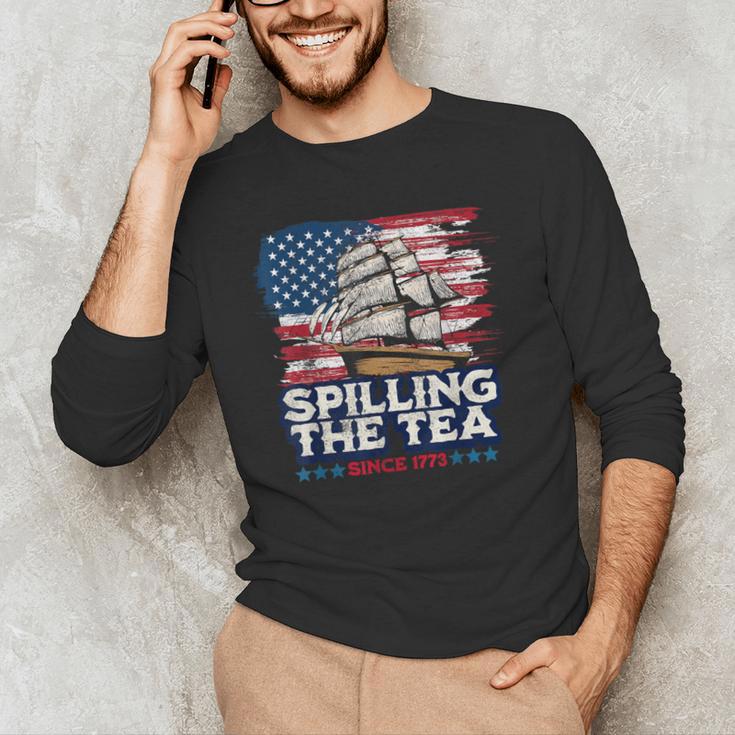US History Teacher Boston Spilling The Tea Since 1773 Men's Long Sleeve T-Shirt, novelty gifts, funny gifts US History Teacher Boston Spilling The Tea Since 1773 Men's Long Sleeve T-Shirt, novelty gifts, funny gifts