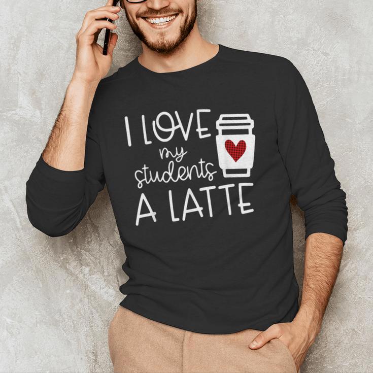 Valentines Day Teacher Tee I Love My Students A Latte Men's Long Sleeve T-Shirt, novelty gifts, funny gifts Valentines Day Teacher Tee I Love My Students A Latte Men's Long Sleeve T-Shirt, novelty gifts, funny gifts