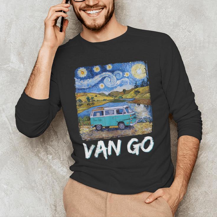 Van Go Retro Vanlife Art Teacher Men's Long Sleeve T-Shirt, novelty gifts, funny gifts