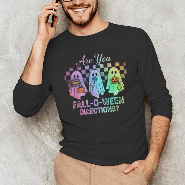 Vintage Are You Fall O Ween Directions Teacher Halloween Men's Long Sleeve T-Shirt, novelty gifts, funny gifts Vintage Are You Fall O Ween Directions Teacher Halloween Men's Long Sleeve T-Shirt, novelty gifts, funny gifts