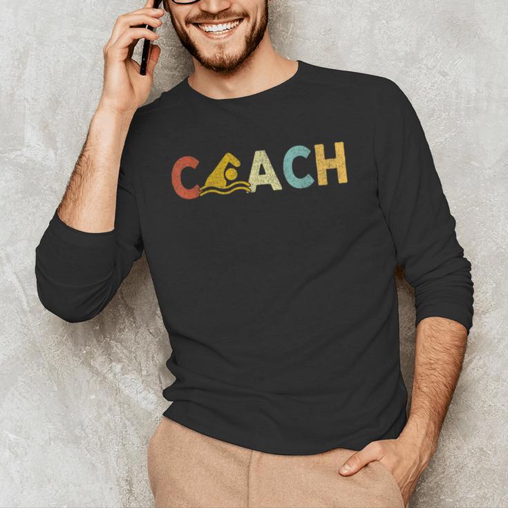 Vintage Swim Coach Swimming Coach Swim Teacher Swimmer Retro Men's Long Sleeve T-Shirt, novelty gifts, funny gifts Vintage Swim Coach Swimming Coach Swim Teacher Swimmer Retro Men's Long Sleeve T-Shirt, novelty gifts, funny gifts