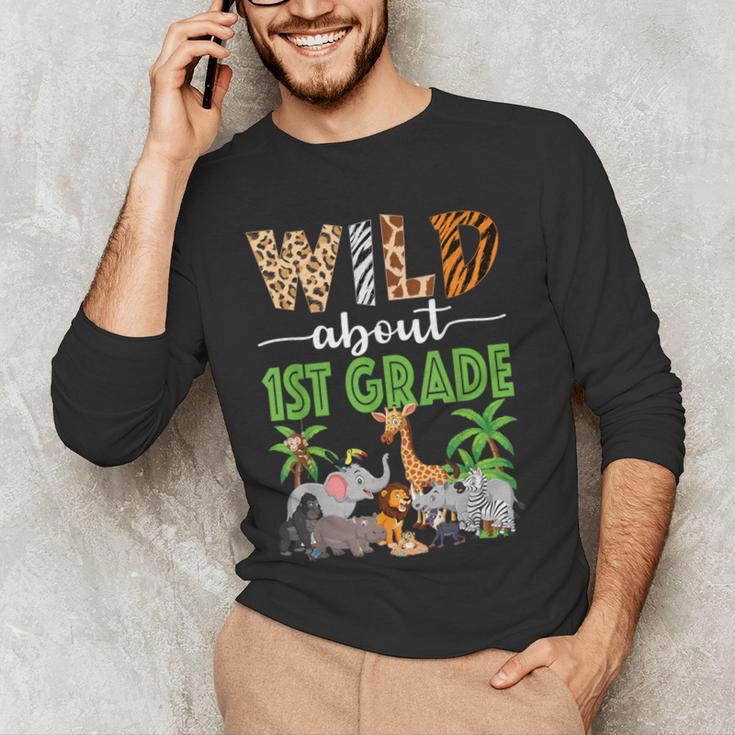 Wild About 1st Grade Teacher Student First Grade Zoo Safari Men's Long Sleeve T-Shirt, novelty gifts, funny gifts Wild About 1st Grade Teacher Student First Grade Zoo Safari Men's Long Sleeve T-Shirt, novelty gifts, funny gifts