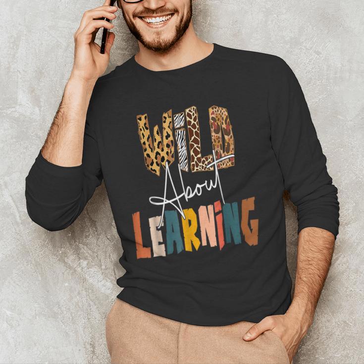 Wild About Learning Teacher Back To School Teaching Men's Long Sleeve T-Shirt, novelty gifts, funny gifts Wild About Learning Teacher Back To School Teaching Men's Long Sleeve T-Shirt, novelty gifts, funny gifts