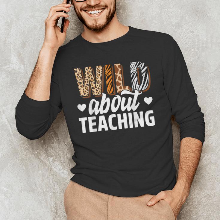 Wild About Teaching Teacher Teaching Back To School Men's Long Sleeve T-Shirt, novelty gifts, funny gifts Wild About Teaching Teacher Teaching Back To School Men's Long Sleeve T-Shirt, novelty gifts, funny gifts