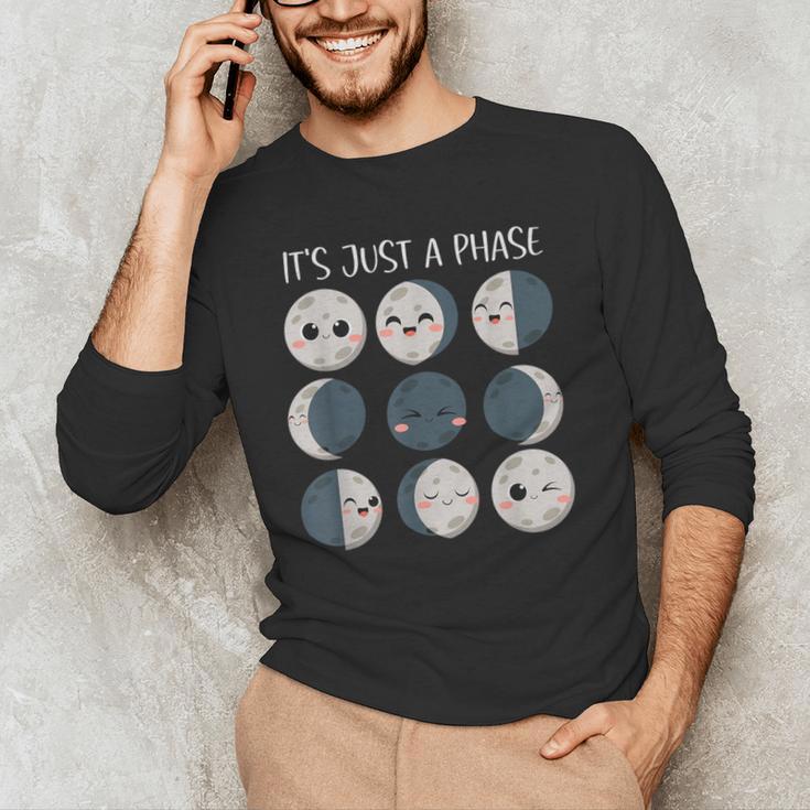 Women Science Teacher Moon Phases Scientist Back To School Men's Long Sleeve T-Shirt, novelty gifts, funny gifts