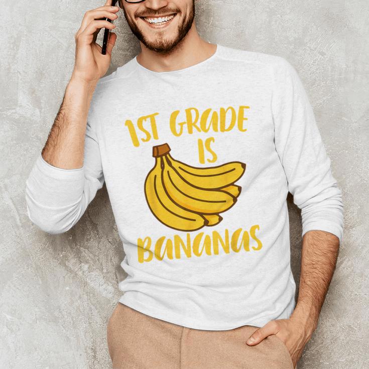 1st Grade Is Bananas Teacher Teaching Back To School Men's Long Sleeve T-Shirt, novelty gifts, funny gifts