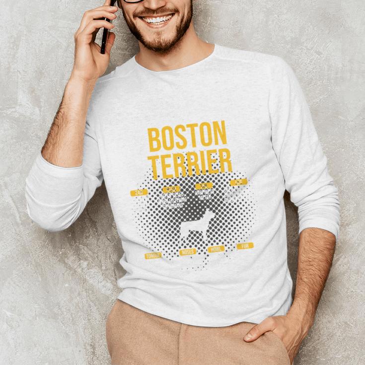 Anatomy Of Boston Terrier Dog Lover Men's Long Sleeve T-Shirt, novelty gifts, funny gifts