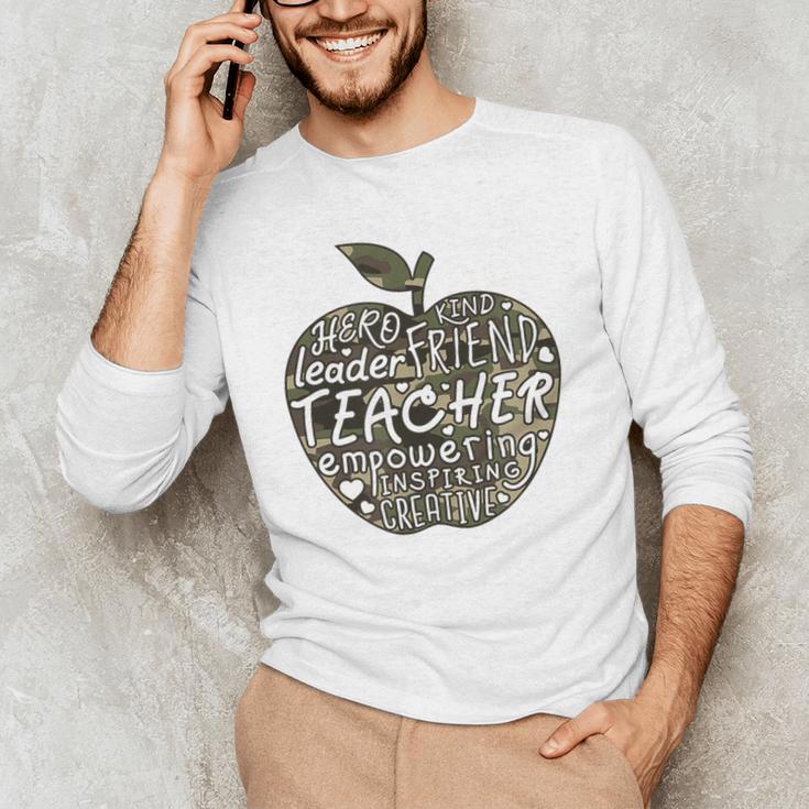 Apple Camoflauge Clothing Camo Student Teacher Cute School Men's Long Sleeve T-Shirt, novelty gifts, funny gifts Apple Camoflauge Clothing Camo Student Teacher Cute School Men's Long Sleeve T-Shirt, novelty gifts, funny gifts