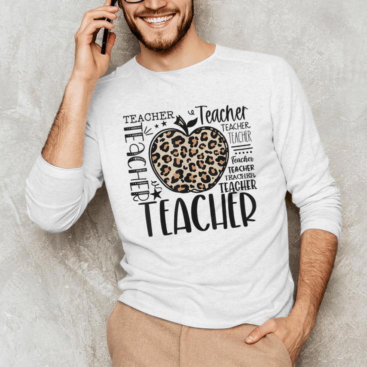 Back To School Teacher Life Apple Leopard Teacher Women Men's Long Sleeve T-Shirt, novelty gifts, funny gifts Back To School Teacher Life Apple Leopard Teacher Women Men's Long Sleeve T-Shirt, novelty gifts, funny gifts
