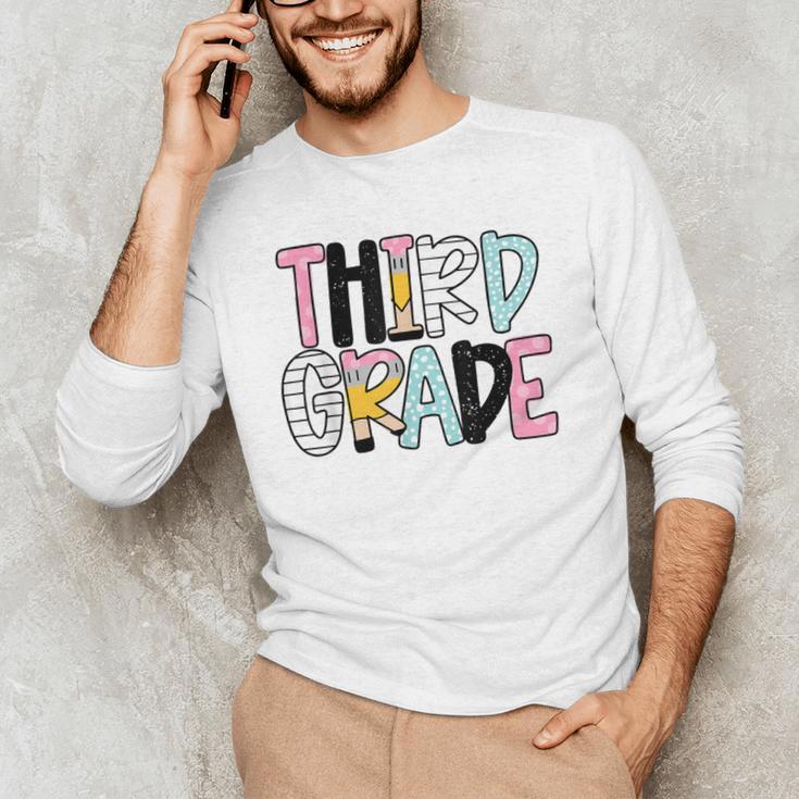 Back To School Third Grade Teacher First Day Of 3rd Grade Men's Long Sleeve T-Shirt, novelty gifts, funny gifts Back To School Third Grade Teacher First Day Of 3rd Grade Men's Long Sleeve T-Shirt, novelty gifts, funny gifts