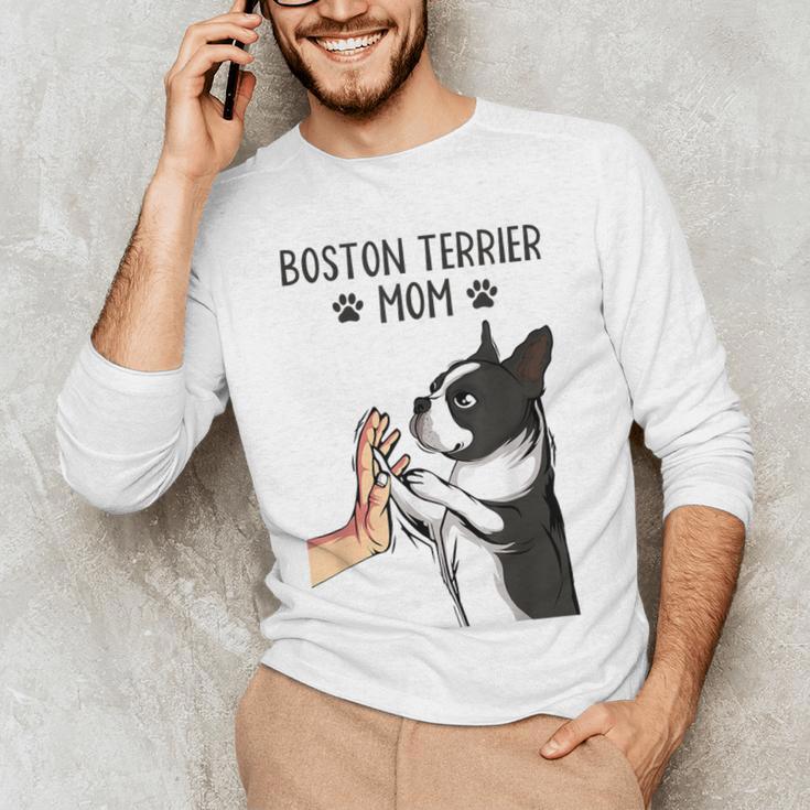 Boston Terrier Mom Dogs Mum Woman Men's Long Sleeve T-Shirt, novelty gifts, funny gifts