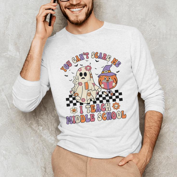 You Can't Scare Me I Teach Middle School Halloween Teacher Men's Long Sleeve T-Shirt, novelty gifts, funny gifts You Can't Scare Me I Teach Middle School Halloween Teacher Men's Long Sleeve T-Shirt, novelty gifts, funny gifts