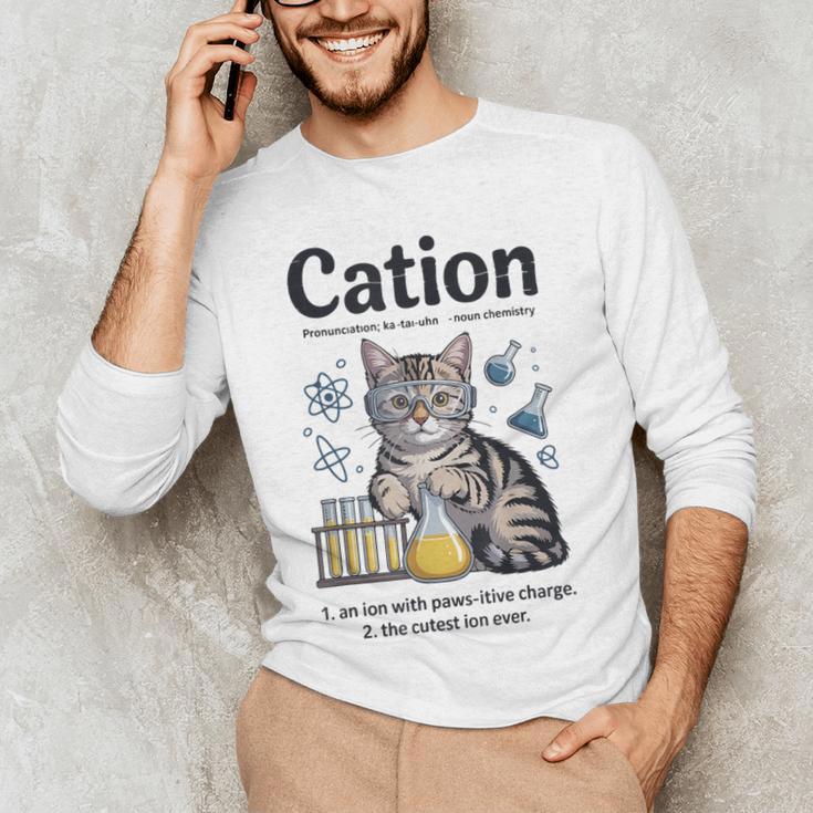 Cation Shirt Cat Science Chemistry Teacher Chemist Pun Men's Long Sleeve T-Shirt, novelty gifts, funny gifts Cation Shirt Cat Science Chemistry Teacher Chemist Pun Men's Long Sleeve T-Shirt, novelty gifts, funny gifts