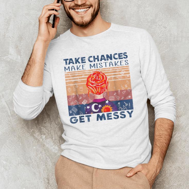 Take Chances Make Mistakes Get Messy Vintage Teacher Life Men's Long Sleeve T-Shirt, novelty gifts, funny gifts Take Chances Make Mistakes Get Messy Vintage Teacher Life Men's Long Sleeve T-Shirt, novelty gifts, funny gifts