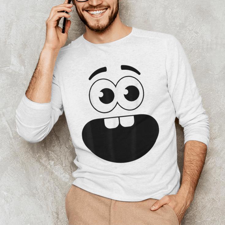 Creepy Carrots Face Teacher Halloween Costume Matching Men's Long Sleeve T-Shirt, novelty gifts, funny gifts