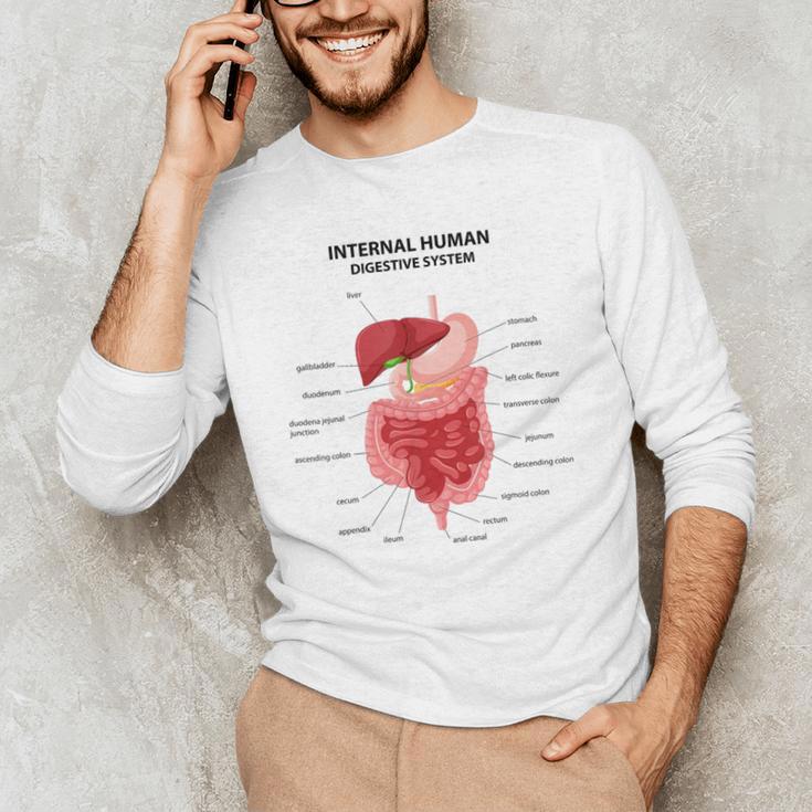 Digestive System Anatomy Anatomical Biology Teacher Men Women Men's Long Sleeve T-Shirt, novelty gifts, funny gifts