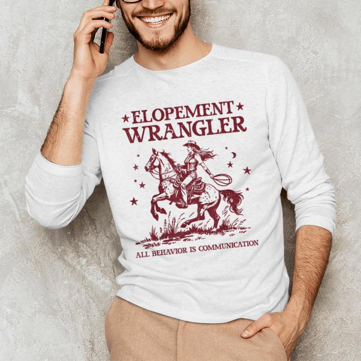 Elopement Wrangler Teacher ABA Behavior Support Cowboy Men's Long Sleeve T-Shirt, novelty gifts, funny gifts