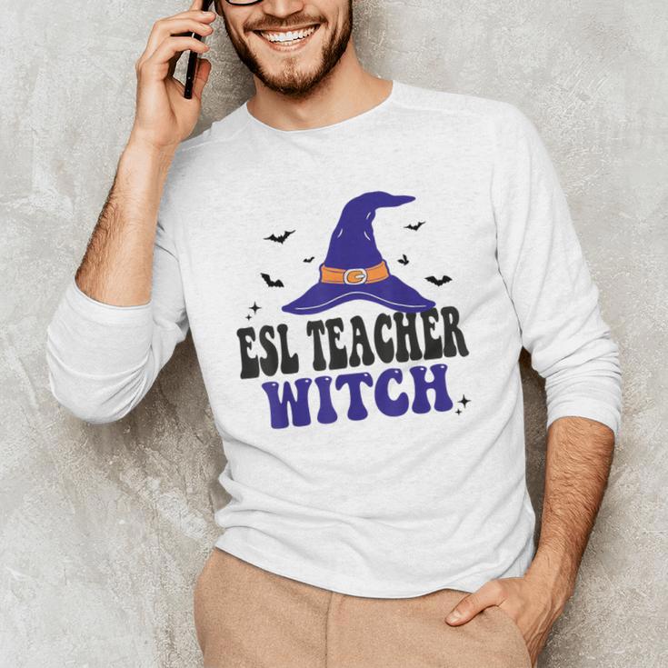 ESL Teacher Witch Halloween Matching Group Costume Men's Long Sleeve T-Shirt, novelty gifts, funny gifts ESL Teacher Witch Halloween Matching Group Costume Men's Long Sleeve T-Shirt, novelty gifts, funny gifts