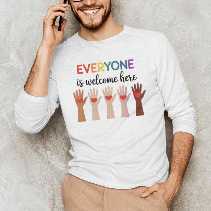 Everyone Is Welcome Here Idaho Teacher Men's Long Sleeve T-Shirt, novelty gifts, funny gifts Everyone Is Welcome Here Idaho Teacher Men's Long Sleeve T-Shirt, novelty gifts, funny gifts