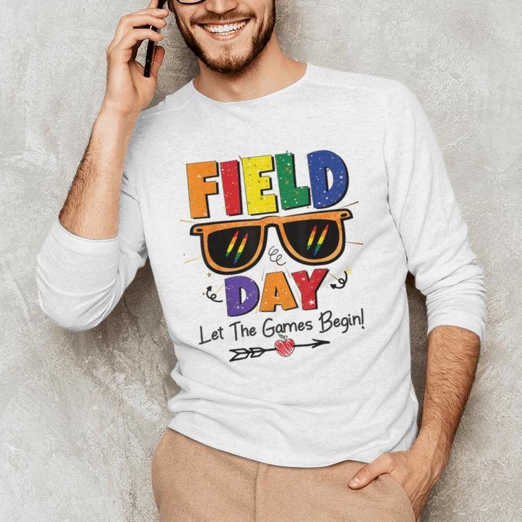 Field Day 2025 Let The Games Begin Kids Boys Girls Teachers Men's Long Sleeve T-Shirt, novelty gifts, funny gifts Field Day 2025 Let The Games Begin Kids Boys Girls Teachers Men's Long Sleeve T-Shirt, novelty gifts, funny gifts