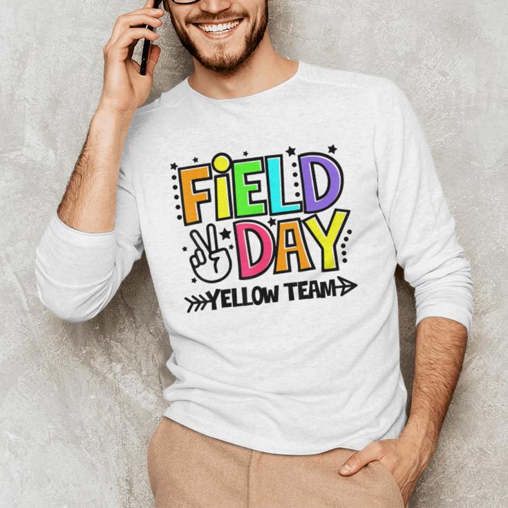 Field Day Yellow Team For Teacher Kids Field Day Games Men's Long Sleeve T-Shirt, novelty gifts, funny gifts Field Day Yellow Team For Teacher Kids Field Day Games Men's Long Sleeve T-Shirt, novelty gifts, funny gifts